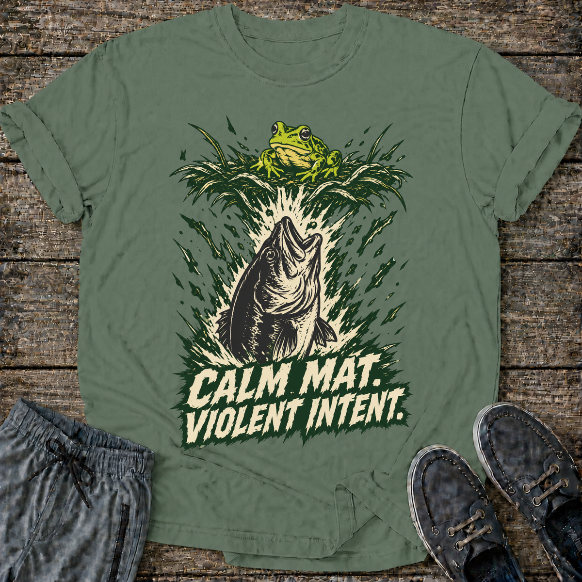 Calm Mat, Violent Intent T-Shirt