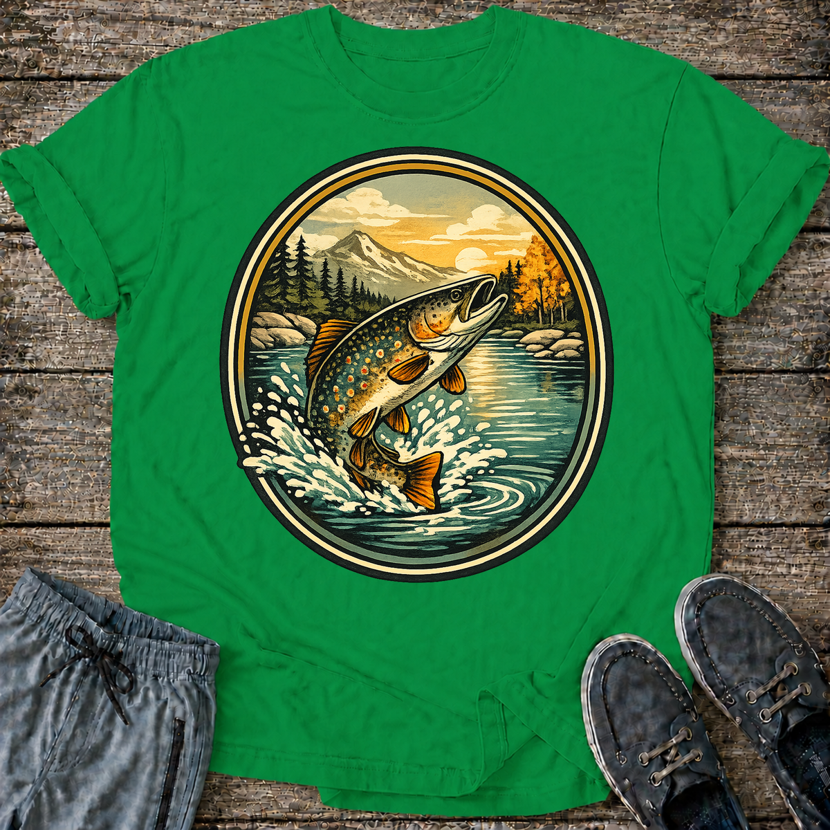 Trout Mountain Scene T-Shirt