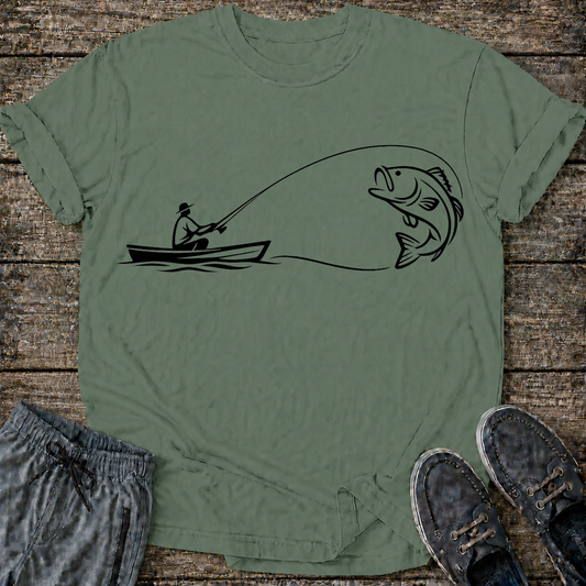 Fish Line Art T-Shirt