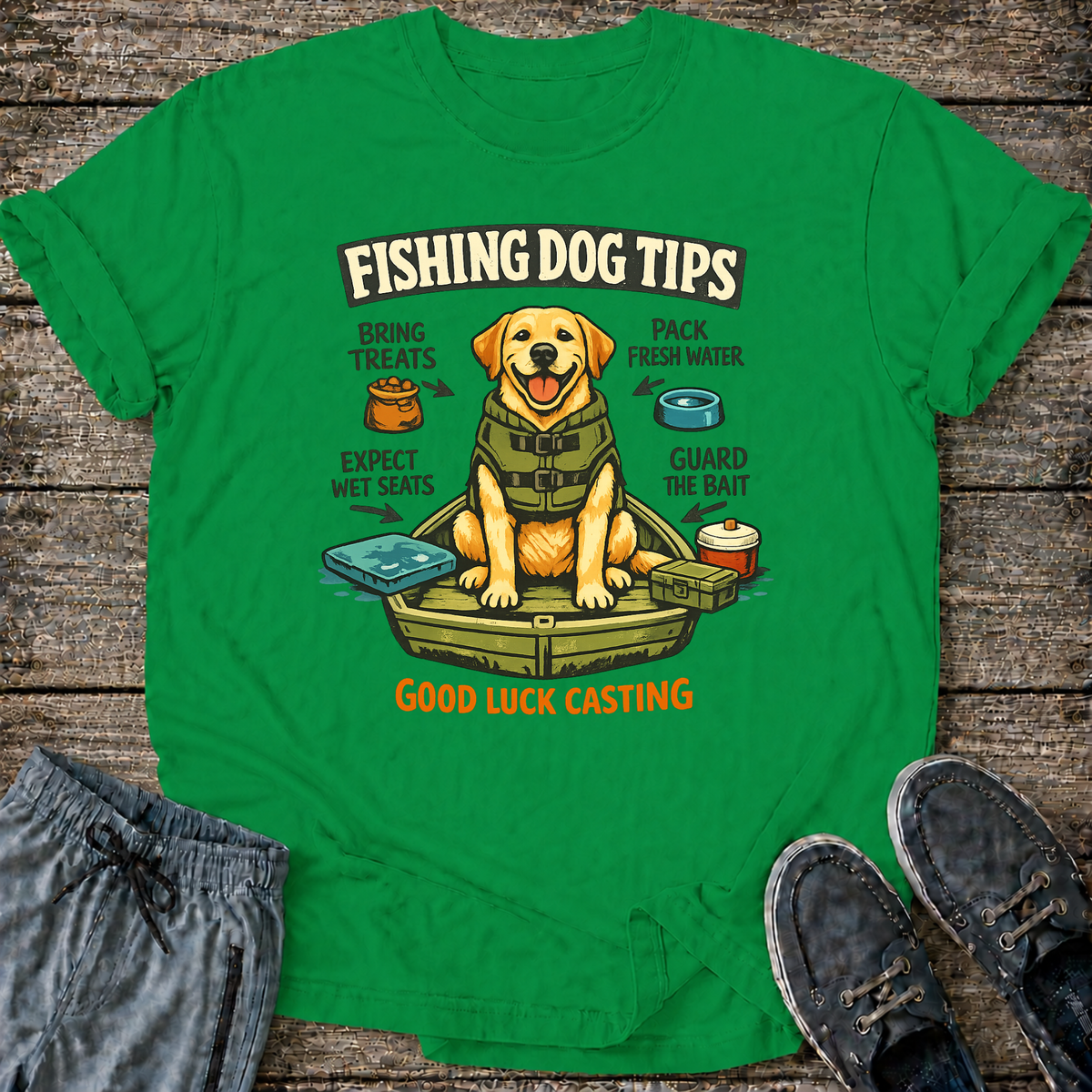 Fishing Dog Tips T-Shirt