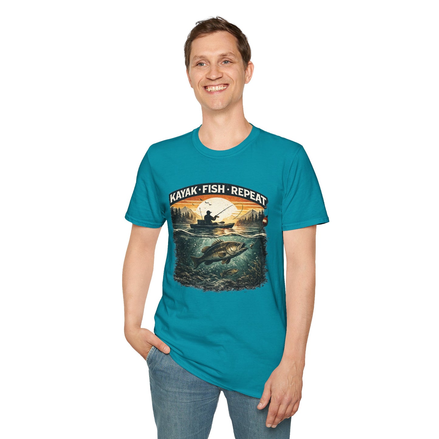 Kayak Fish Repeat T-Shirt