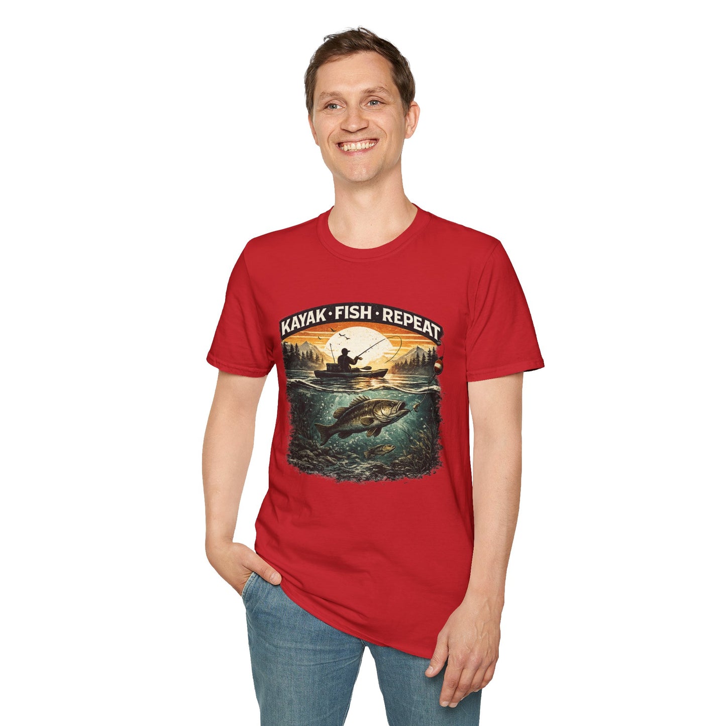 Kayak Fish Repeat T-Shirt