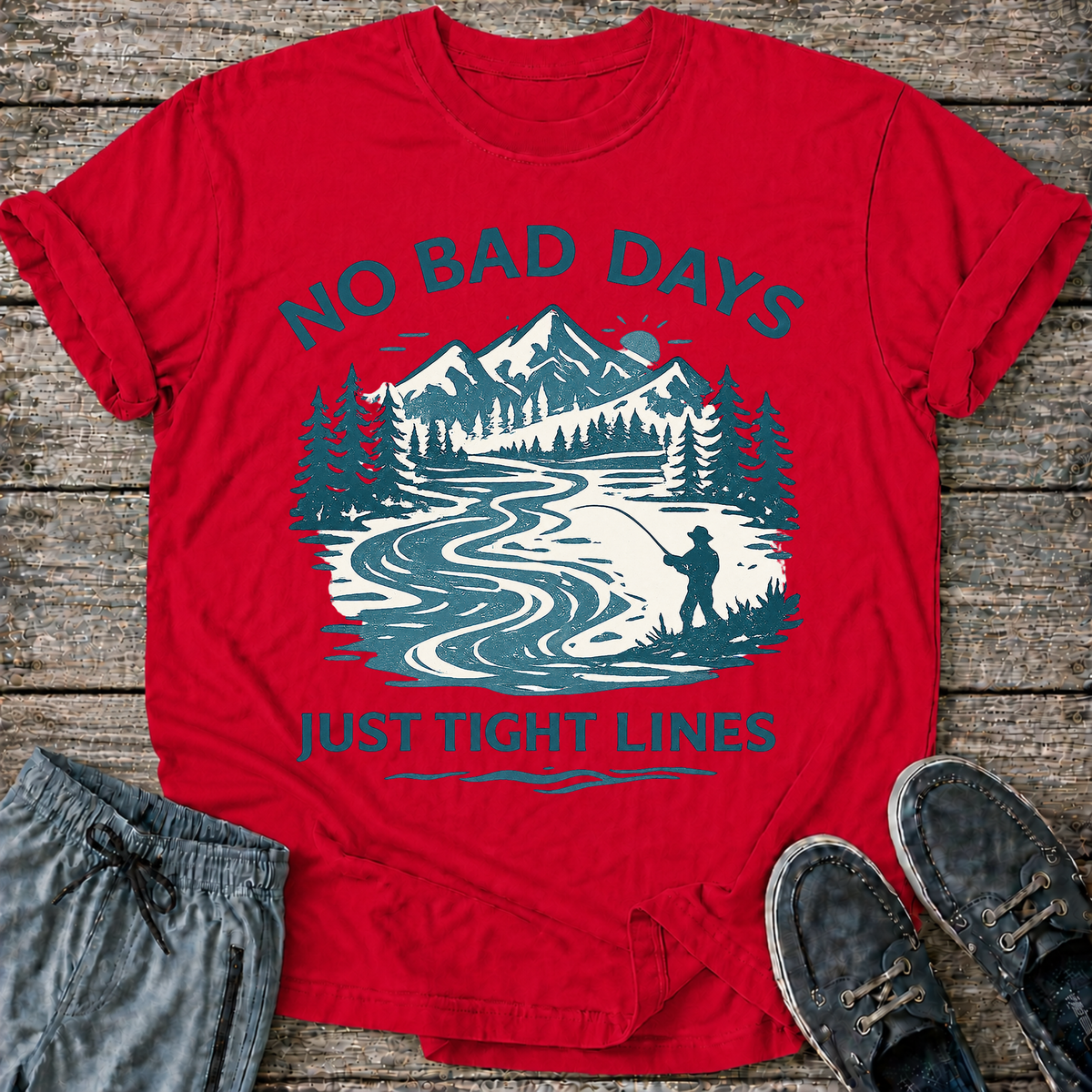 No Bad Days "Just Tight Lines T-Shirt