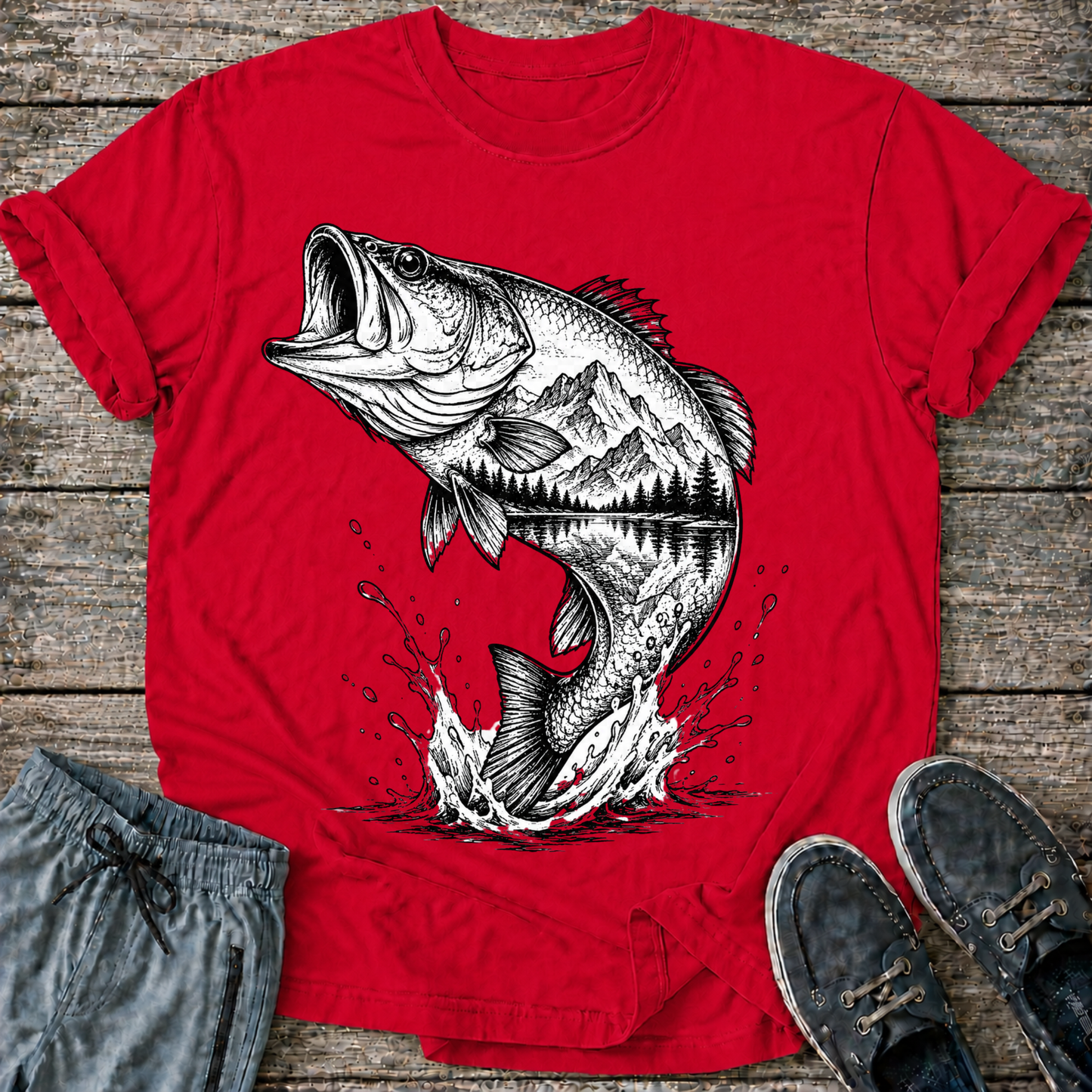 Mountain Art Bass  T-Shirt