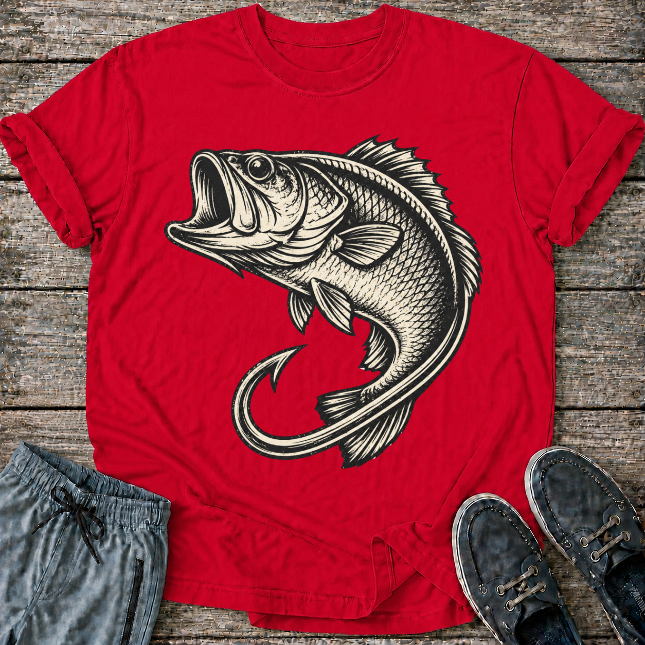 Retro Hook and Bass T-Shirt