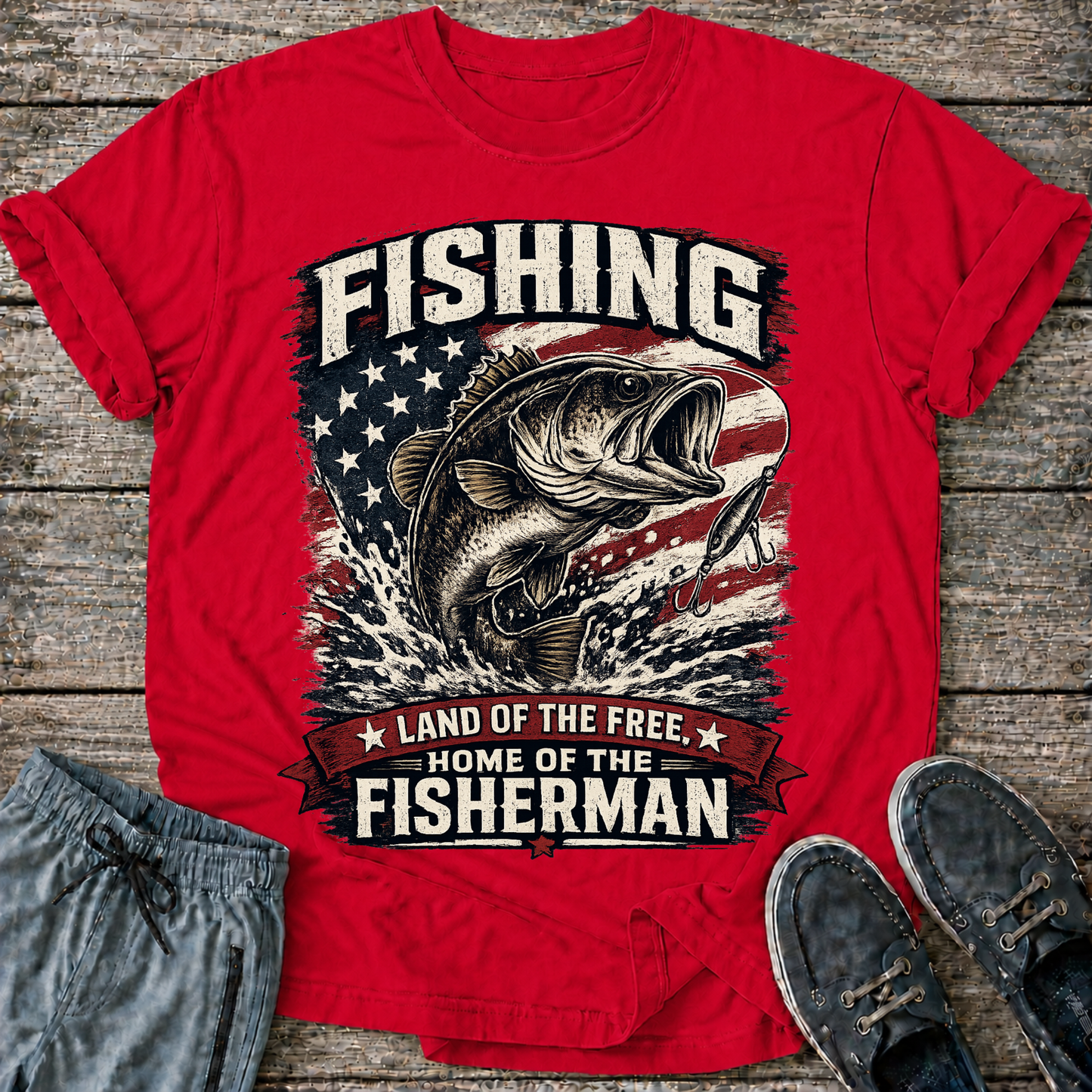 Fishing Land of the Free T-Shirt
