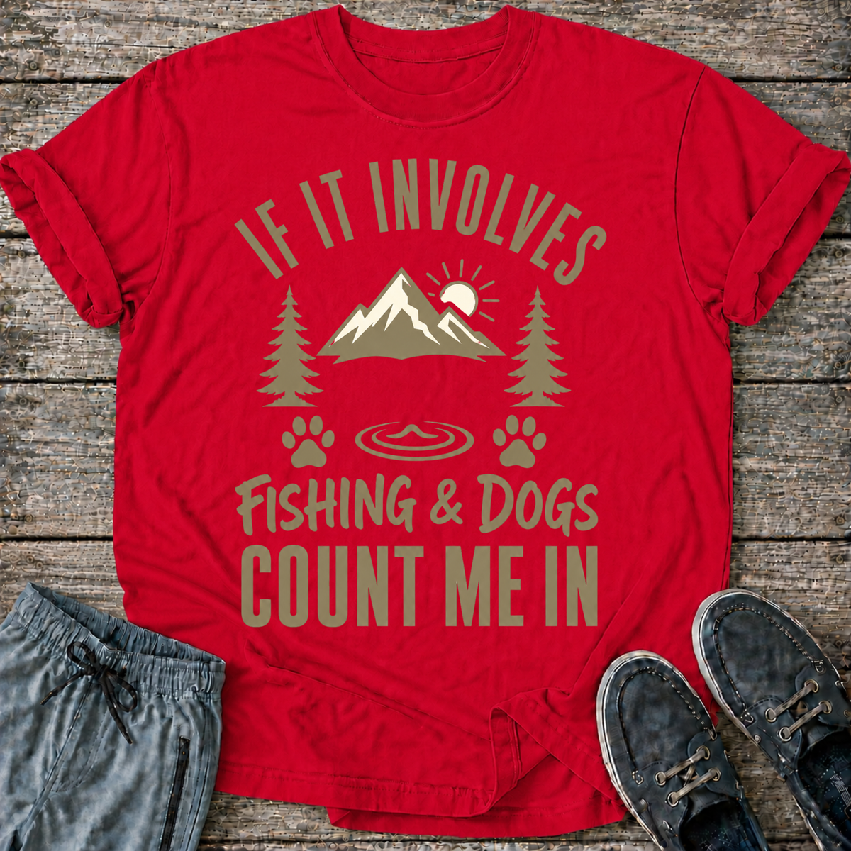 If It Involves Fishing & Dogs T-Shirt