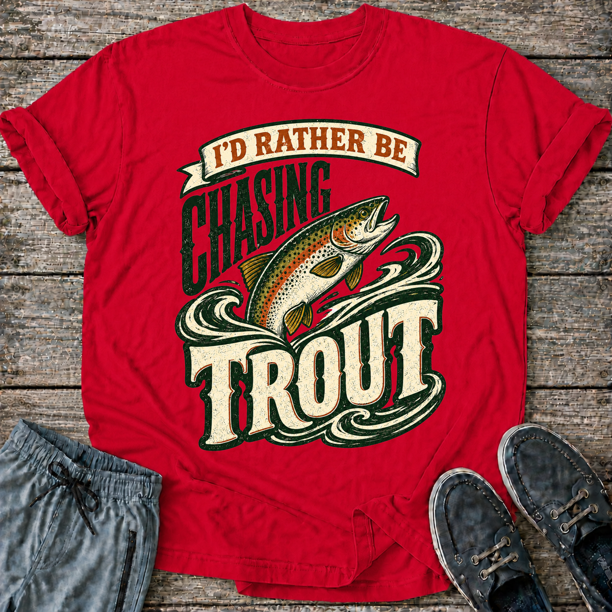 I'd Rather Be Chasing Trout T-Shirt