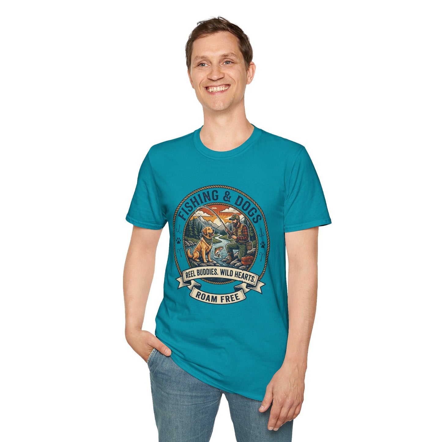 Fishing & Dogs T-Shirt Modify