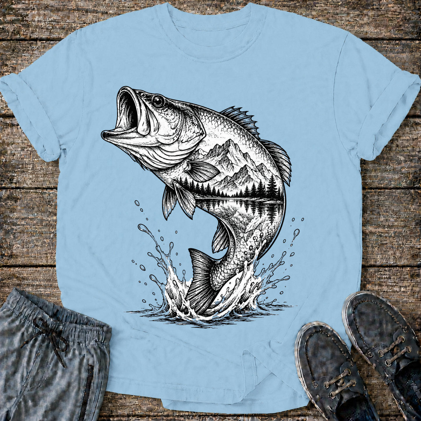Mountain Art Bass  T-Shirt