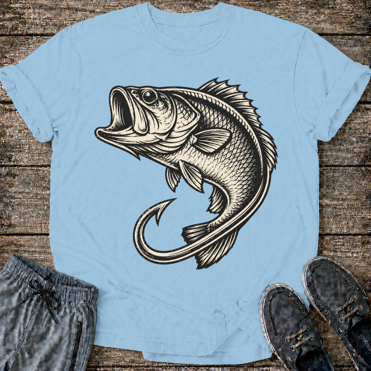 Retro Hook and Bass T-Shirt