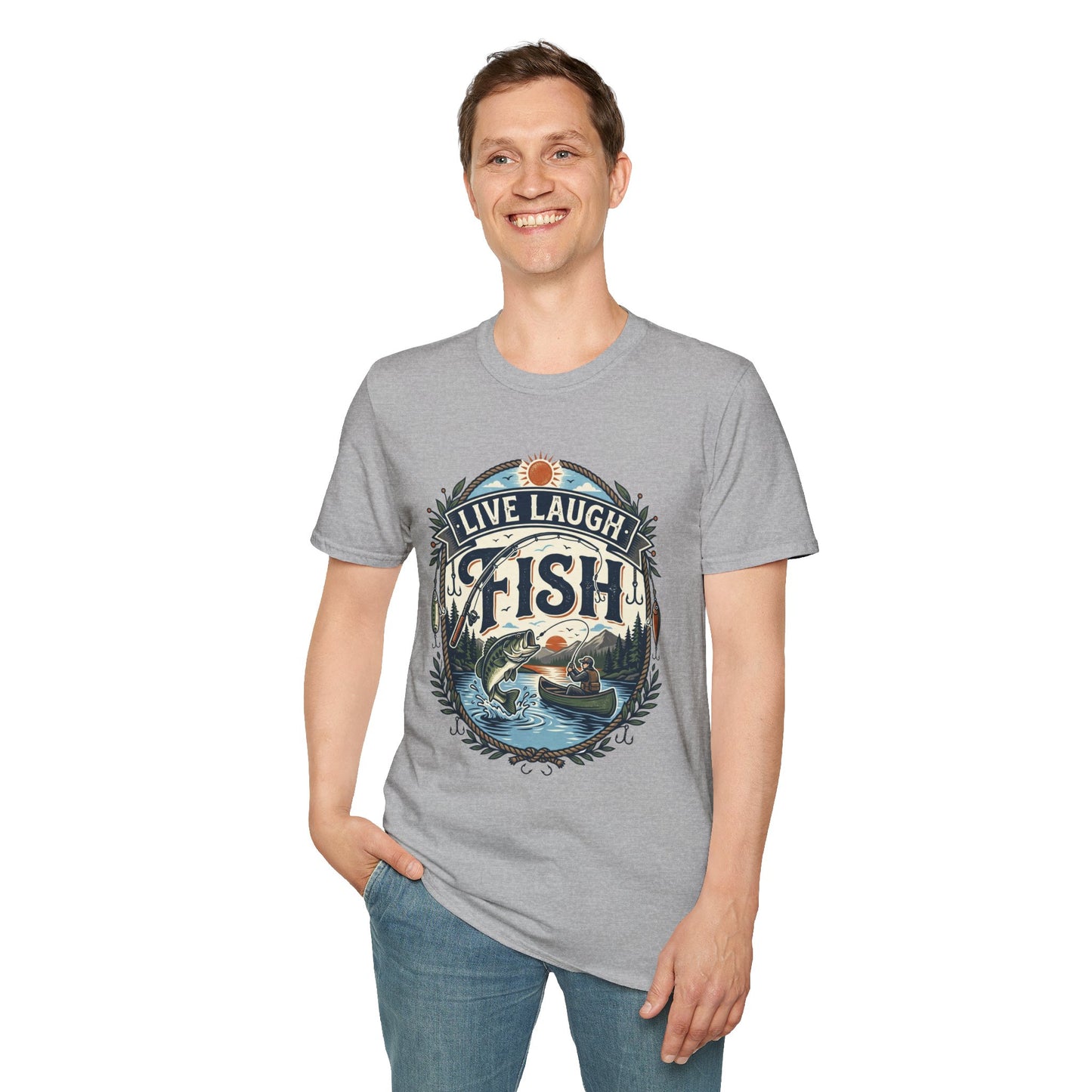 Live Laugh Fish T-Shirt Modify