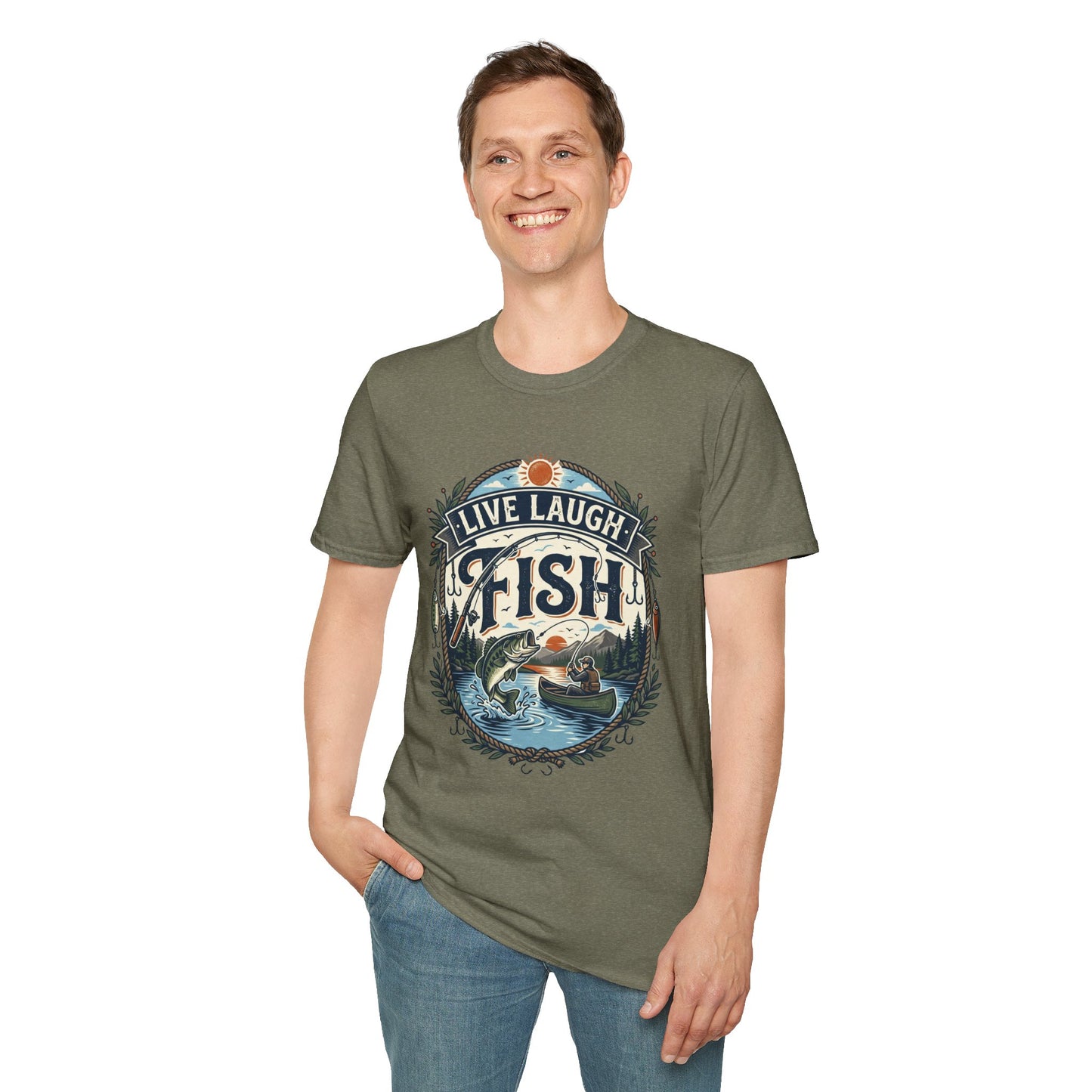 Live Laugh Fish T-Shirt Modify