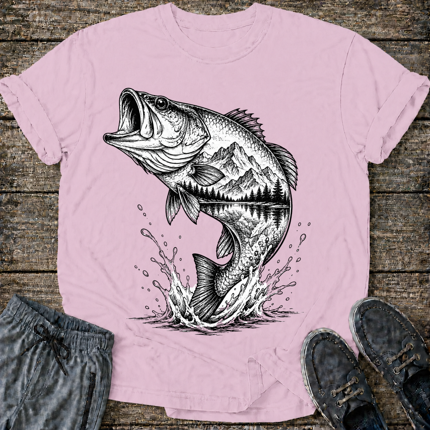 Mountain Art Bass  T-Shirt