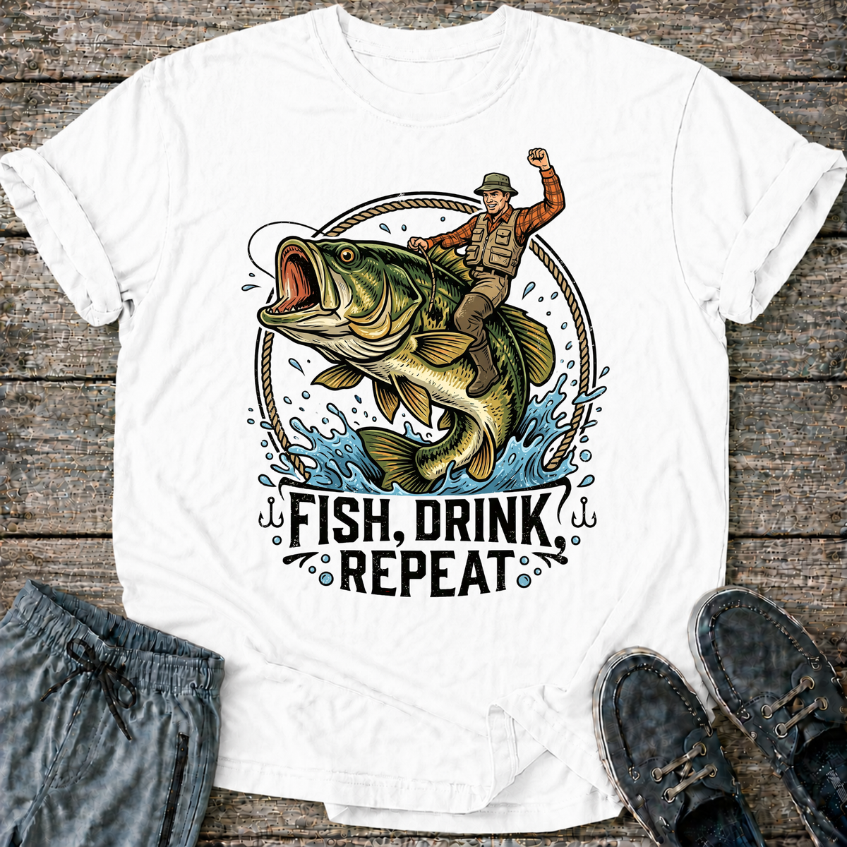 Fish, Drink, Repeat T-Shirt