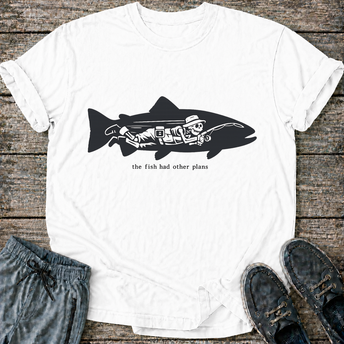 Fishing Skeleton T-Shirt
