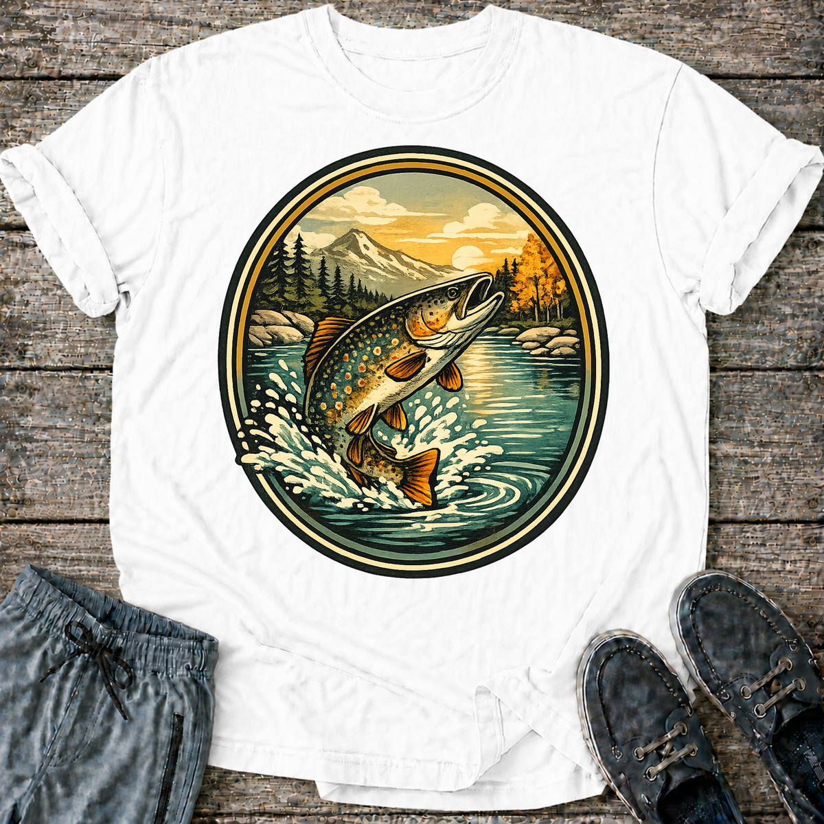 Trout Mountain Scene T-Shirt