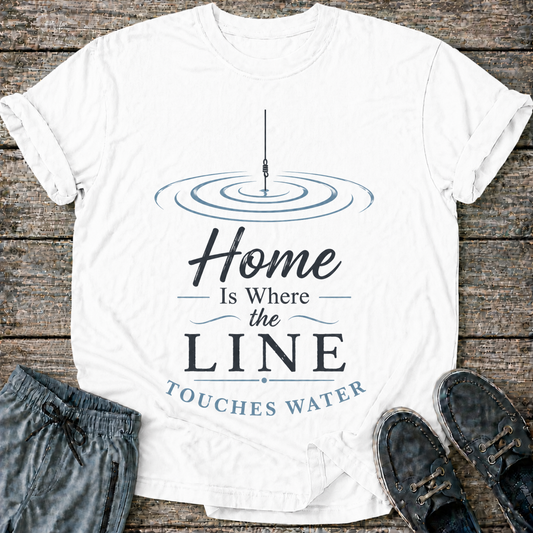 Home is Where the Line Touches the Water T-Shirt