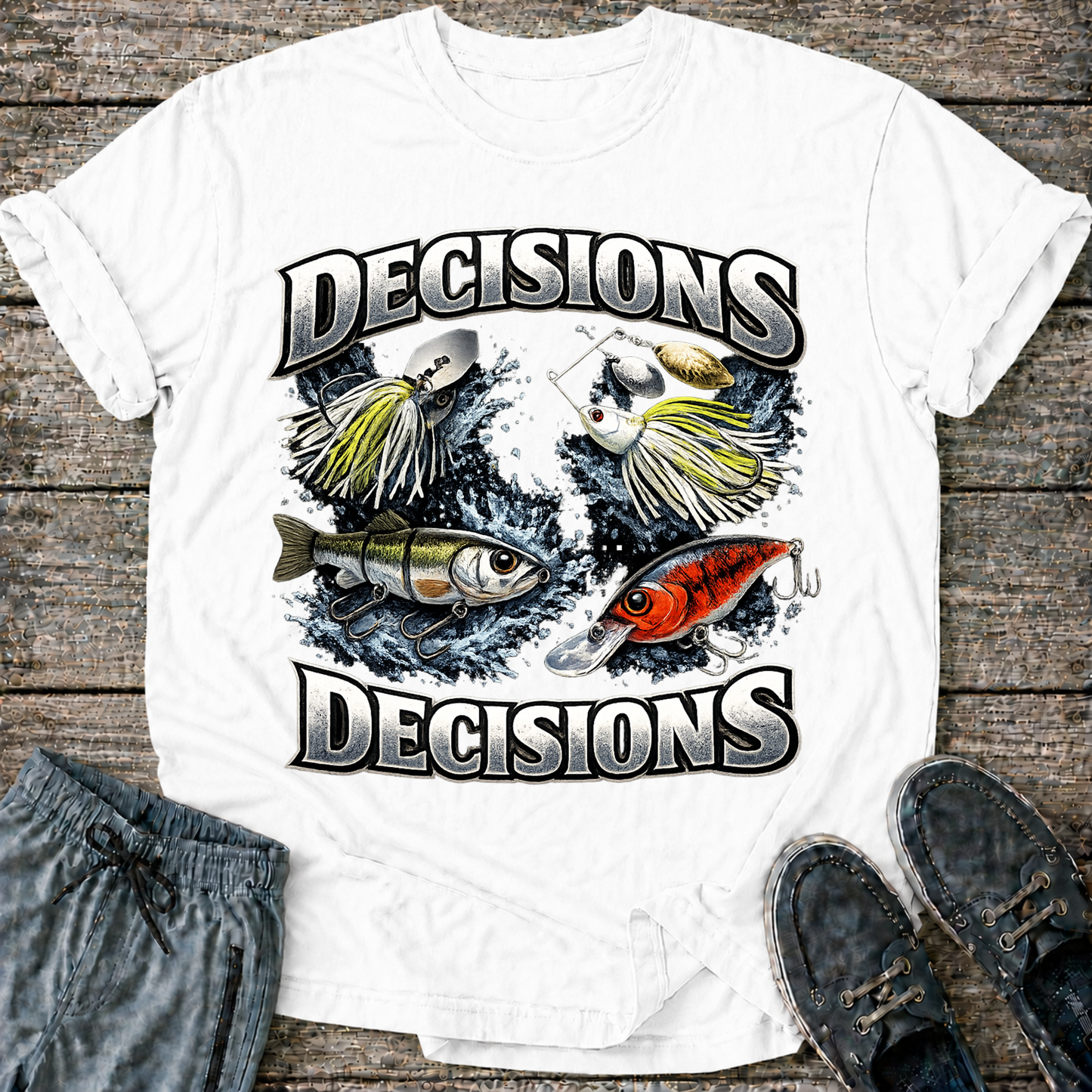 Decisions bass bait T-shirt