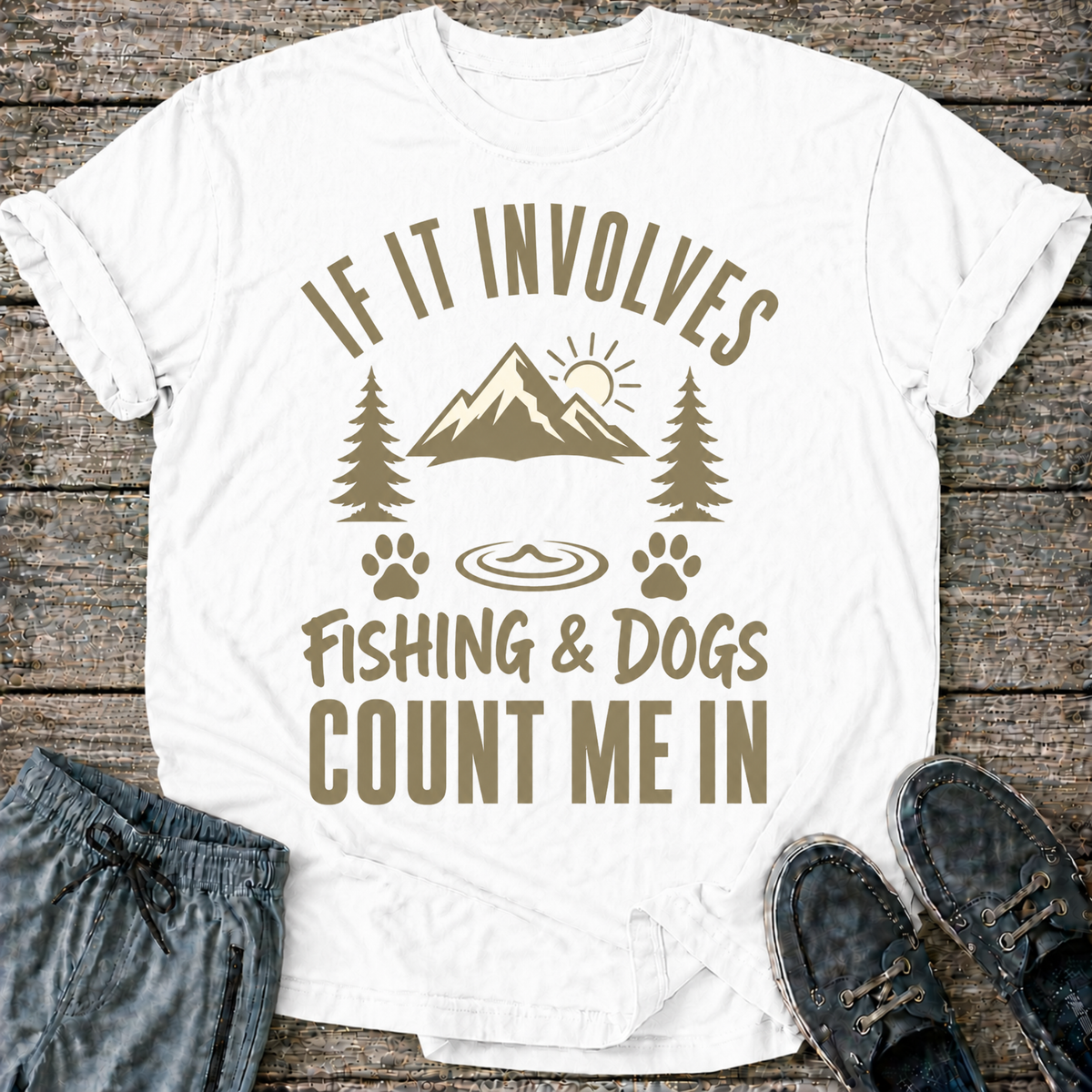 If It Involves Fishing & Dogs T-Shirt