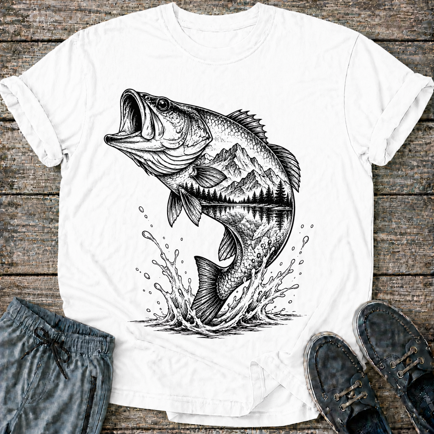 Mountain Art Bass  T-Shirt