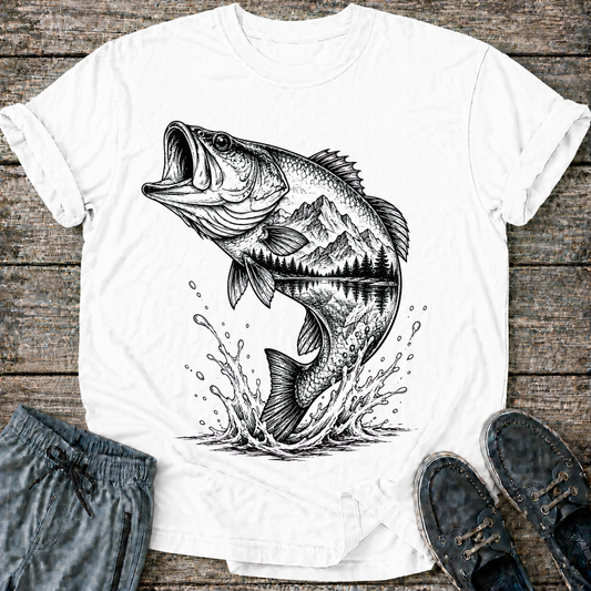 Mountain Art Bass  T-Shirt