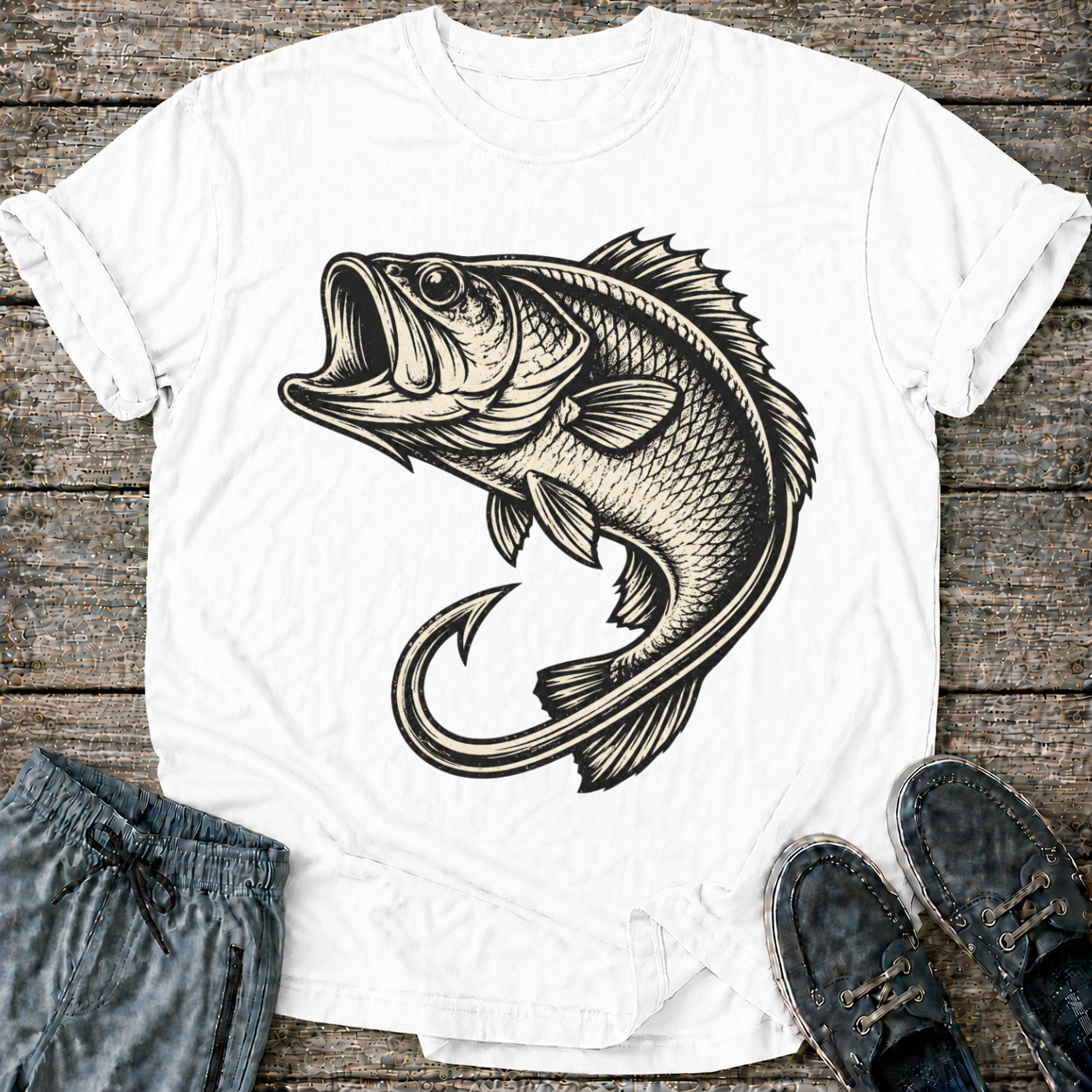 Retro Hook and Bass T-Shirt