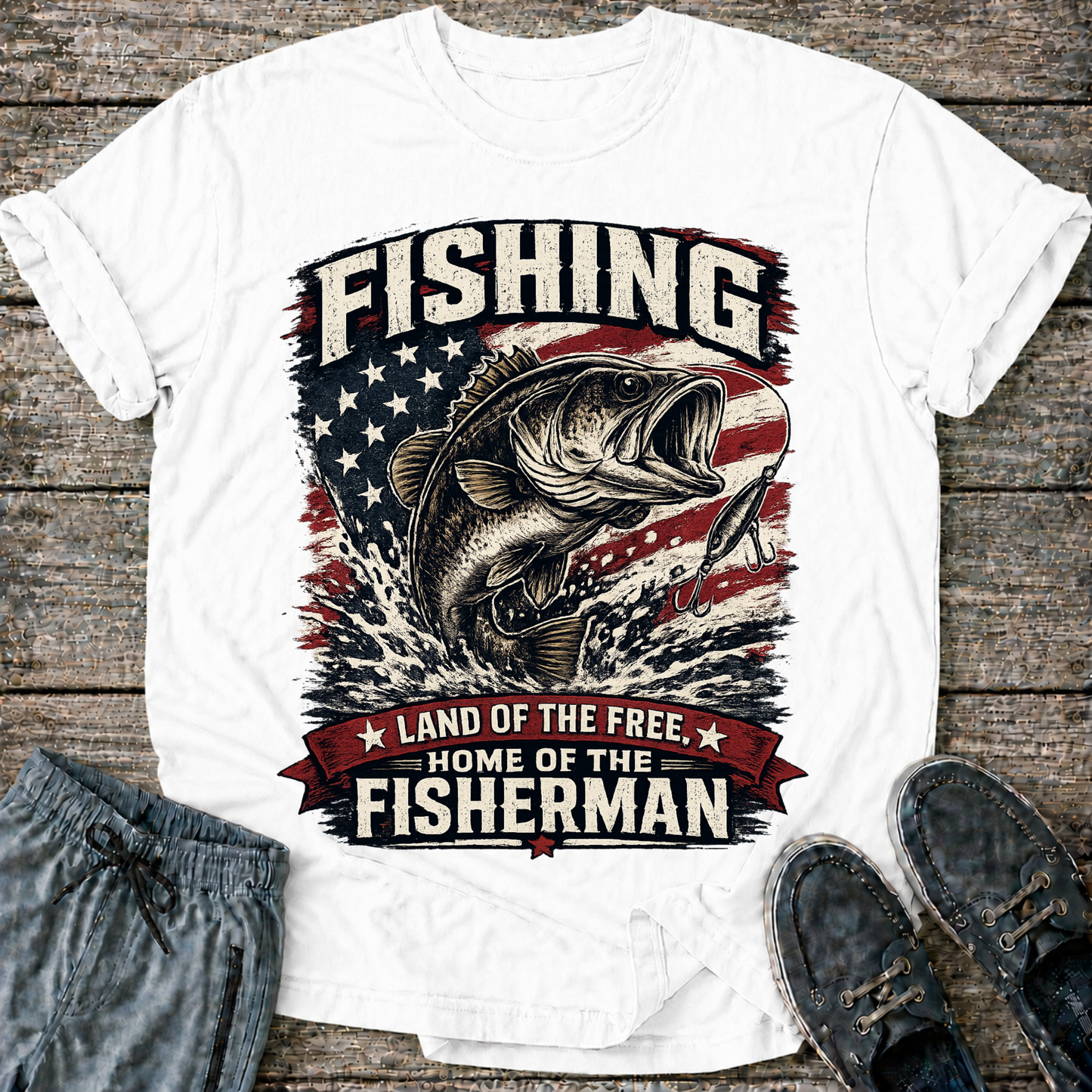 Fishing Land of the Free T-Shirt