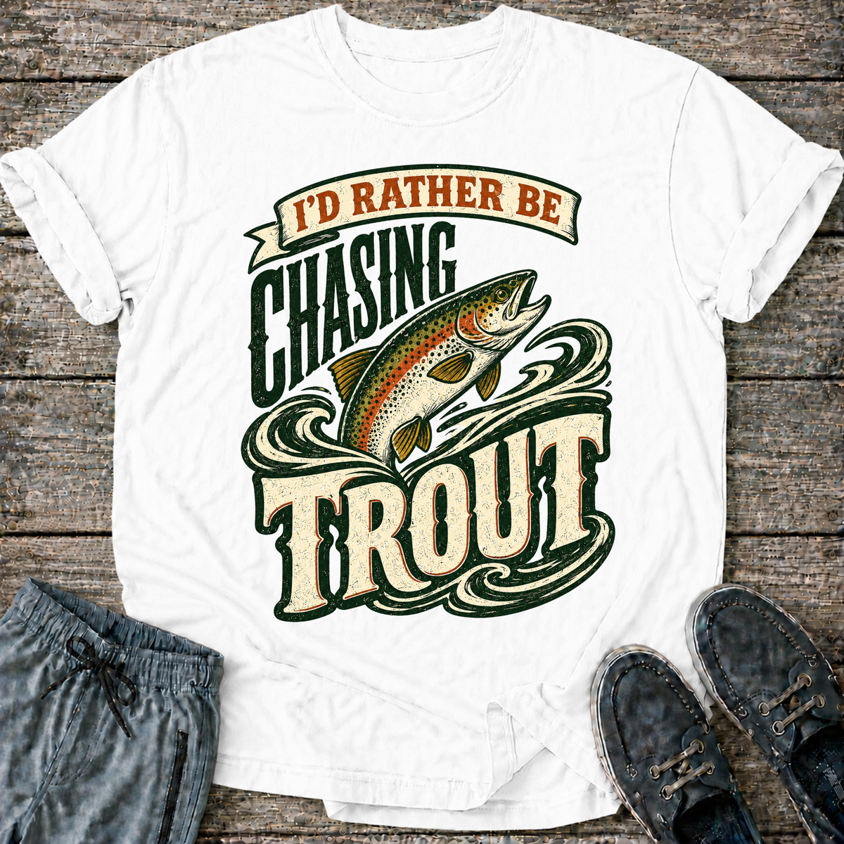 I'd Rather Be Chasing Trout T-Shirt